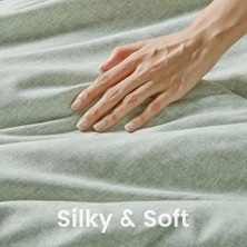 MWX Teknoloji Spaces Ikiz Yorgan Seti - 2 Adet (1 Mikrofiber Yorgan ve 1 Parça) Çiftlik Evi Yatak Yorganı Tüm Mevsimler Için Nevresim Takımı, Hafif Katı Yatak Yorgan Takımları, Ikiz/ikiz Xl, Adaçayı
