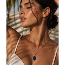 Solare Accessories Lapis Lazuli  Doğal Taşlı Altın Kaplama Kolye