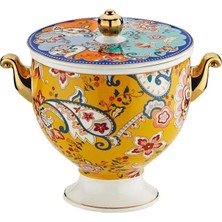 Luckyart Paisley Bone Kulplu Kavanoz 13 cm