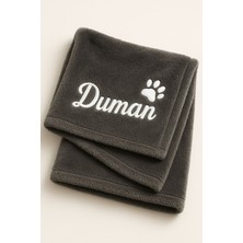 Empressco Uluben Isimli Kişiye Isme Özel Nakış Işlemeli Antrasit Gri Kedi Köpek Battaniyesi Yıkanabilir Premium Peluş - Fiyatı, Yorumları