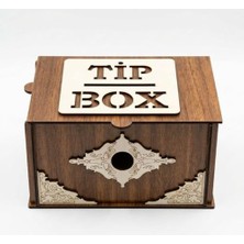 MWX Teknoloji Ahşap Bahşiş Kutusu (Tip Box), Dekoratif Para Kutusu, Kilitli Tasarım, Kafe ve Restoran Için