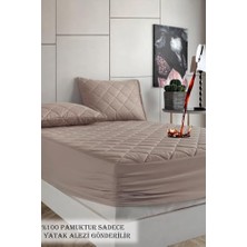 MWX Teknoloji Kahverengi Kapitone Sıvı Geçirmez Yatak Koruyucu Fitted Alez ÇARŞAF%100 Pamuk 160X200