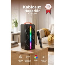 Torima Bluetooth Hoparlör Mikrofonlu Rgb Işıklı Speaker KTS-1790 Siyah