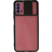 Renas Store Redmi 9t Kılıf Palm Buzlu Kamera Sürgülü Silikon - Siyah