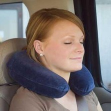 MWX Teknoloji Aynoks Seyahat Boyun Yastığı, Lacivert, Şişirilebilir Pvc, Ergonomik Tasarım, Yolculuk ve Araç Içi Kullanım