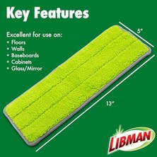 MWX Teknoloji Libman Rinse 'n Wring Paspas ve Kova Sistemi Yedekleri | Mikrofiber Zemin Paspası | Parke Zemin Temizleyici | Islak ve Kuru Paspas | 6 Toplam Mikrofiber Dolum Pedleri