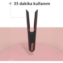 MWX Teknoloji SHD-1742 Kablosuz Mini Saç Düzleştirici Type-C Hızlı Şarj Seramik Plaka Kademeli Isı Ayarı Taşınabilir Otomatik Kapanma