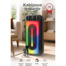 Torima Bluetooth Hoparlör Mikrofonlu Rgb Işıklı Kablosuz Speaker KTS-1555 Siyah