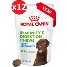 Royal Canin Immunity&digestion Chews Bağışıklık ve Sindirim Sistemini Destekleyen Tamamlayıcı Köpek Ödül Maması 100G*12 Paket