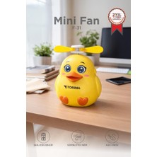 Torima Şarjlı El Vantilatörü Sevimli Kuş Figürlü Mini Taşınabilir Fan F31 Sarı