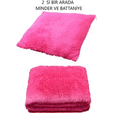 Empressco Tineke 2 Li Set Battaniye ve Minder Kedi Uyku Yatağı Minderi Fuşya - Fiyatı, Yorumları