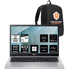 Acer Aspire Go I5 1334U 8gb Ram 2tb SSD 15.6" Fhd 60Hz WIN11 Pro NXJD9EY002P374 Notebook + Per4 Çanta