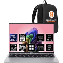 Acer Aspire Lite Core Ultra 5 125H 48GB Ram 256GB SSD 16" Fhd+ 120Hz WIN11 Home NXDCLEY001P361 Notebook + Per4 Çanta