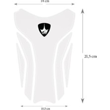 Sayemons Tank Pad | Ducati, Mv Agusto ile Uyumlu | Kaydırmaz ve Dayanıklı Karbon | Motosiklet Tank Pad | GT07 (Şeffaf - Transparan)