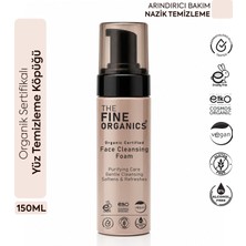 The Fine Organics Organik Sertifikalı Yüz Temizleme Köpüğü, Nazik Arındırıcı, Nemlendirici ve Ferahlatıcı Vegan Yüz Temizleyici 150 ml