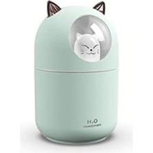 Sayemons Oto ve Ev Kedi Karakterli Rgb Ledli Hava Nemlendirici Buhar Makinesi Beyaz