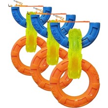 Sayemons Nerf Tpr 3 Halka Römork Mavi/yeşil/turuncu Köpek Oyuncağı, Küçük (3 Paketi)