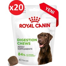 Royal Canin Digestion Chews Yetişkin Köpekler Için Sindirim Sistemini Destekleyen Tamamlayıcı Ödül Maması 160G*20 Paket
