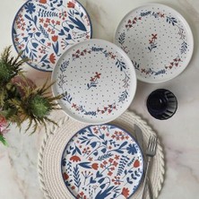 Sayemons Dot & Bloom Pasta Tabağı 22 cm 4 Adet 22963-64