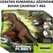 Brother Toys Uzaktan Kumandalı Ağzından Buhar Çıkartan Büyük Boy Dinozor Trex Dinazor