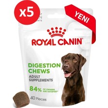 Royal Canin Digestion Chews Yetişkin Köpekler Için Sindirim Sistemini Destekleyen Tamamlayıcı Ödül Maması 160G*5 Paket