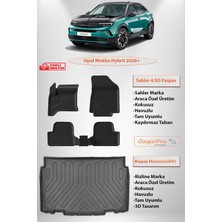 Sahler Opel Mokka Hybrid 2026 ve Sonrası 4.5d Paspas ve 3D Rizline Alt Bagaj Havuzu Siyah