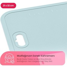 Sayemons Life Flexy Esnek Kesim Matı – Bükülebilir, Bıçak Dostu Pratik Doğrama Panosu ve Mutfak Altlığı (Sis Grisi)