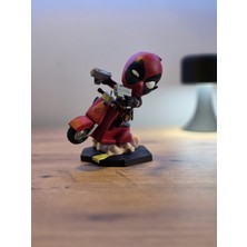 Pilovestik Deadpool Scooter Figür 18 cm Heykel Biblo Hediyelik Oyuncak