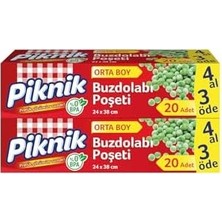 Sayemons Piknik Buzdolabı Poşeti 4AL3ÖDE Orta 20'li