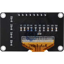 Robiz 0.96 Inch Mavi OLED Modül 4 Butonlu  3.3V 5V SSD1306 128X64 Piksel Iıc I2C Seri 0.96”  Ekran LCD Gösterge Arduino STM32 ESP32