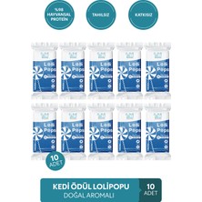 Muvicado Kedi Malt Destekli Kedi Ödül Lolipopu Kediler Için Ödül Maması Lolipop Blueberry 10 Adet