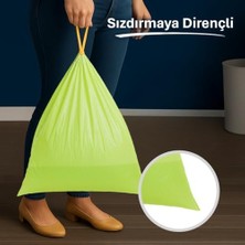 Sayemons Yasemin Kokulu Büyük Boy Büzgülü Çöp Poşeti 10'lu 65X67 Cm, Kolay Bağlanır Kokulu Büzgülü Büyük Boy Çöp Torbası, Sızdırmaz, Yırtılmaz, Geri Dönüştürülebilir Atık Torbası, Güçlü Çöp Poşeti