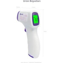 Sayemons Şeker Ofisi Temassız Dijital Ateş Ölçer Termometre Tabanca, Hafızalı Kızılötesi Sensör, Bebek Çocuk Kedi Köpek Kullanımına Uygun, Ortam Nesne Mama Yemek Ölçümü, Pilli, Türkçe Kılavuz ve Türkçe Kutulu