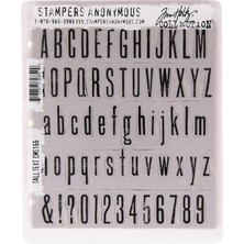 Sayemons Tim Holtz Yapışkan Istampa Setleri, Anonymous, Sanatsal Aletler, Lastik Damga, Büyük Metin Kırmızı