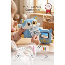 Torima Dijital Fotoğraf Makineleri Çocuk Termal Resim Baskılı Yazıcı Kamera Video Makinesi CMR20 Mavi