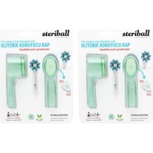 Sayemons Sterıball Şarjlı ve Pilli Diş Fırçaları Için Hijyenik Diş Fırçası Koruma Kabı-2'li Yeşil x 2 2li Paket