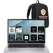Acer Aspire Go I5 1334U 40GB Ram 512GB SSD 15.6" Fhd 60Hz WIN11 Pro NXJD9EY002P392 Notebook + Per4 Çanta