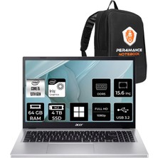 Acer Aspire Go I5 1334U 64GB Ram 4tb SSD 15.6" Fhd 60Hz WIN11 Pro NXJD9EY002P405 Notebook + Per4 Çanta