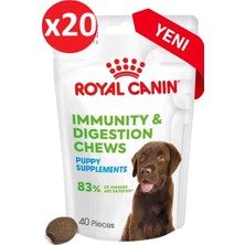 Royal Canin Immunity&digestion Chews Bağışıklık ve Sindirim Sistemini Destekleyen Tamamlayıcı Köpek Ödül Maması 100G*20 Paket