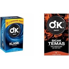 Sayemons Klasik Kolay Takılan Ekonomik Paket Prezervatif (1 x 20 Adet) + Okey Sicak Temas Prezervatif 10 Adet