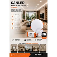 Ayarlı Çap 36W Beyaz Işık LED Spot (5-22 Çaplı ) 1 Adet