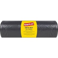 Sayemons Ekonomik Endüstriyel Orta Siyah Çöp Torbası 20'li 55X60 Cm, Yırtılmaz & Sızdırmaz, Çift Katlı, Geri Dönüştürülebilir, Restoran,mutfak, Fabrika, Atölye, Ofis, Otel, Hastane, Depo, Bahçe
