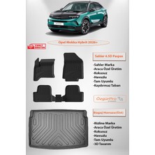 Sahler Opel Mokka Hybrid 2026 ve Sonrası 4.5d Paspas ve 3D Rizline Üst Bagaj Havuzu Siyah