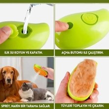 Sayemons Buharlı Kedi ve Köpek Tarağı – Su Hazneli Spreyli Silikon Uçlu Tüy Toplama ve Temizleme Fırçası – Statik Elektrik Önleyici, Masaj Etkili, Yıkanabilir Evcil Hayvan Bakım Tarağı