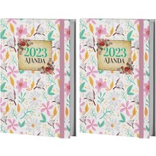 Sayemons Halk Kitabevi Mor Kelebek Yaz Bahçesi 2023 Ajanda, 13.5X21CM, 128 Sayfa, Ciltli 2li Paket