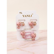 Happy Accessories Hello Kitty Figürlü Çıtçıtlı ve Lastik Çocuk Toka Seti