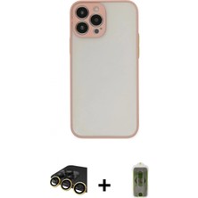 Marsilyan™- iPhone 14 Pro Kılıf Ahenk Çizgi Serisi - Siyah Joko Magic 5d Hayalet Cam + Gold Raze Metal Kamera Lens