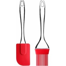 Sayemons Silikon Spatula Seti 2in1 // Dayanıklı & Bpa Içermez // 2 Parça Yapışmaz, Pişirme, Karıştırma, Yağlama ve Sonrası - Bulaşık Makinesinde Yıkanabilir Mutfak Gereçleri Çok Renkli Günlük Kullanım