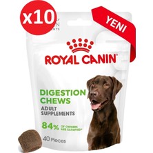 Royal Canin Digestion Chews Yetişkin Köpekler Için Sindirim Sistemini Destekleyen Tamamlayıcı Ödül Maması 160G*10 Paket