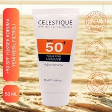 Sayemons Celestıque Spf 50+ Leke Karşıtı Güneş Kremi, Nemlendirici, Tüm Cilt Tipleri Için, Renksiz, Alkol Içermeyen, 50 ml